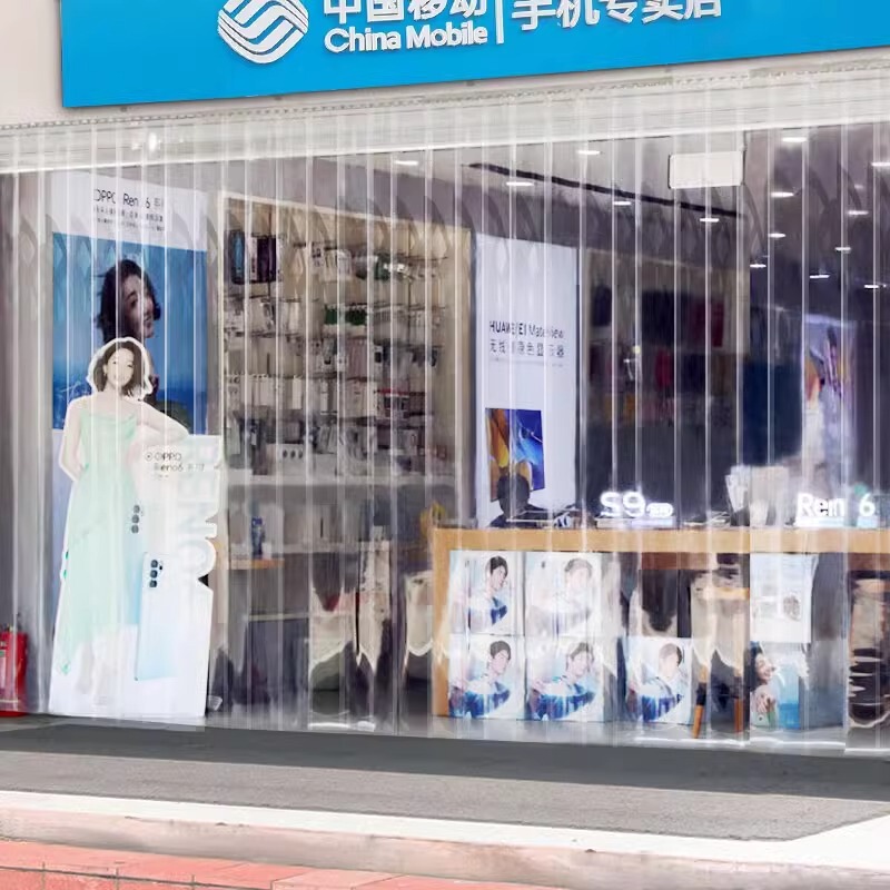 Summer Transparent Anti-mosquito PVC Air Conditioning Soft Door Curtain for Shops and Stores