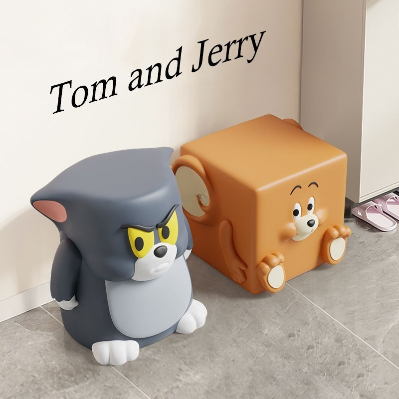 Cartoon Small Stool Cat and Mouse Floor-Standing Ornaments Living Room Low Stool Tv Cabinet Shoe Changing Stool Home Decoration Bedside Table
