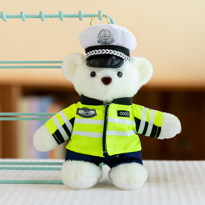 Uniforme de policía de emergencia de bomberos de policía Teddy Bear muñeca Jewel muñeca juguete de peluche regalo
