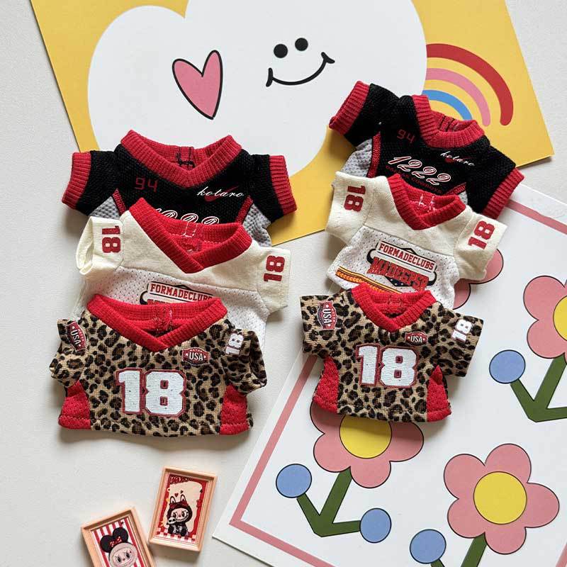 Excluding the Doll, Labubu Doll Clothes, American-Style Trendy T-Shirt, Nyota Clothes, Digital Short-Sleeved Doll Clothes, Bear Doll Clothes Excluding the Doll, Labubu Doll Clothes, American-Style Trendy T-Shirt, Nyota Clothes, Digital Short-Sleeved Doll Clothes, Bear Doll Clothes