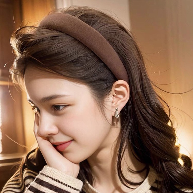 Meilad otoño y invierno, cinturón de cabello alto, cinturón de cabello de alta calidad, cinturón de cabello de esponja coreana retrógrada