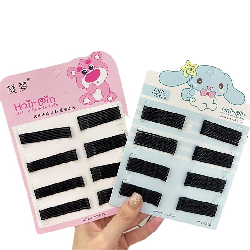 Korean style student hairpin paint BB clip black thickened hair clip small steel clip two yuan shop wholesale broken hairpin