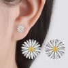 Small fresh earrings, Korean style, flowered