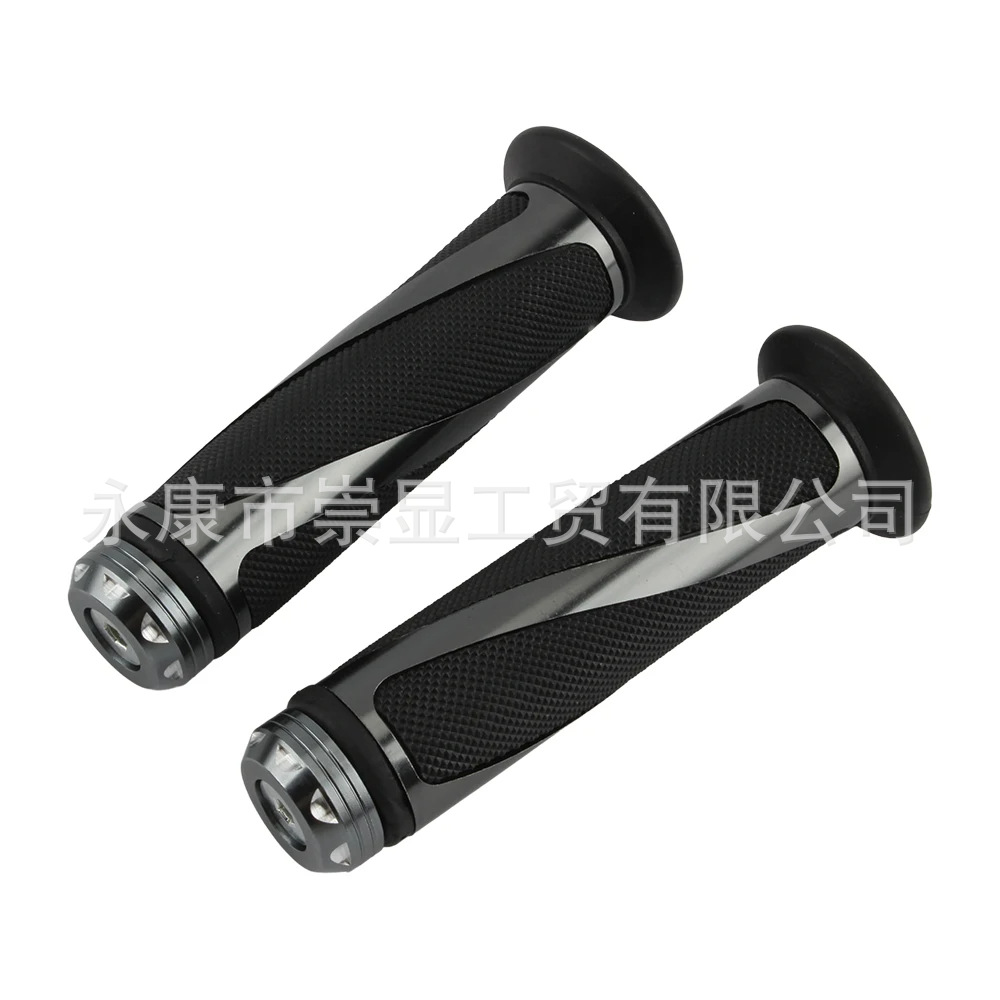 Off-Road Motorcycle Handlebars Compatible with Kawasaki, Honda, Yamaha, Suzuki 7/8 Inch 22mm Diagonal Pattern Handlebar Grips