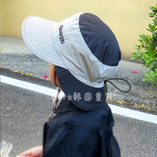 波拉bora韩国童装儿童防晒帽子男女童夏天护脖洋气户外个性遮阳帽