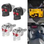 摩托车电动车个性改装通用牌照架骷髅头螺丝车牌螺丝鬼头装饰螺丝