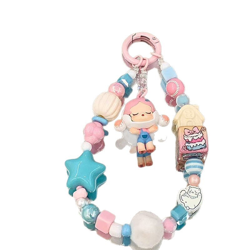 本物のバブルマートかわいい携帯電話チェーンニッチ diy ブレスレットビーズライト高級ハイエンドペンダントペンダントアクセサリー|undefined