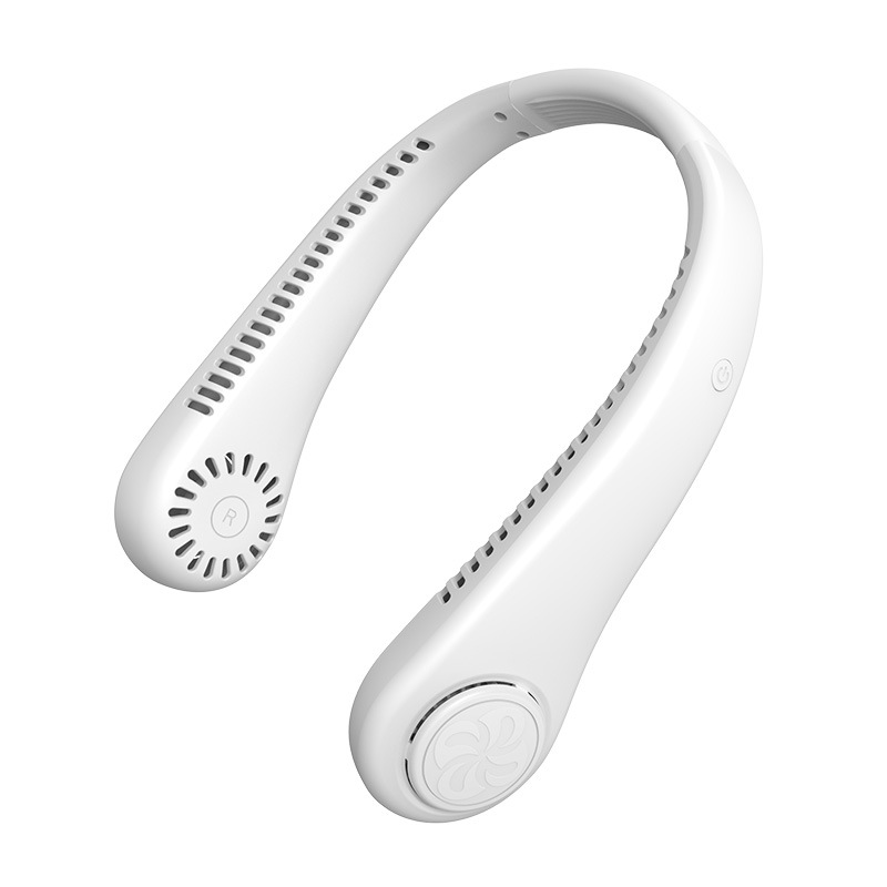 Ventilador de cuello colgante sin hojas transfronterizo, carga USB, ventilador de aire acondicionado portátil, turbina silenciosa, mini ventilador pequeño sin hojas para exteriores