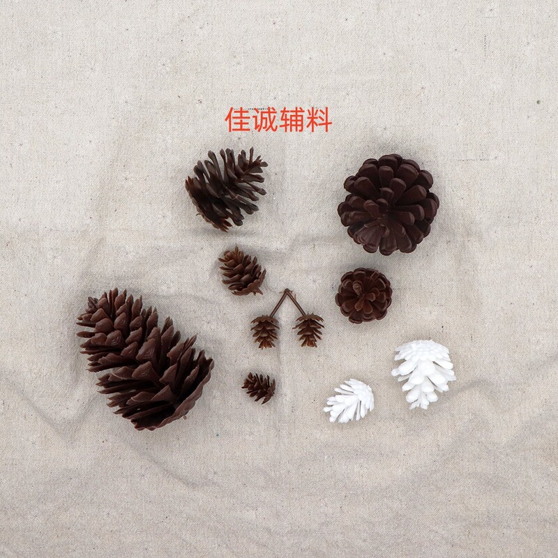 Plastic Imitation Pine Cones, Plastic Pine Cones of Various Sizes, Christmas Craft Accessories, DIY Components, 2-8.5cm