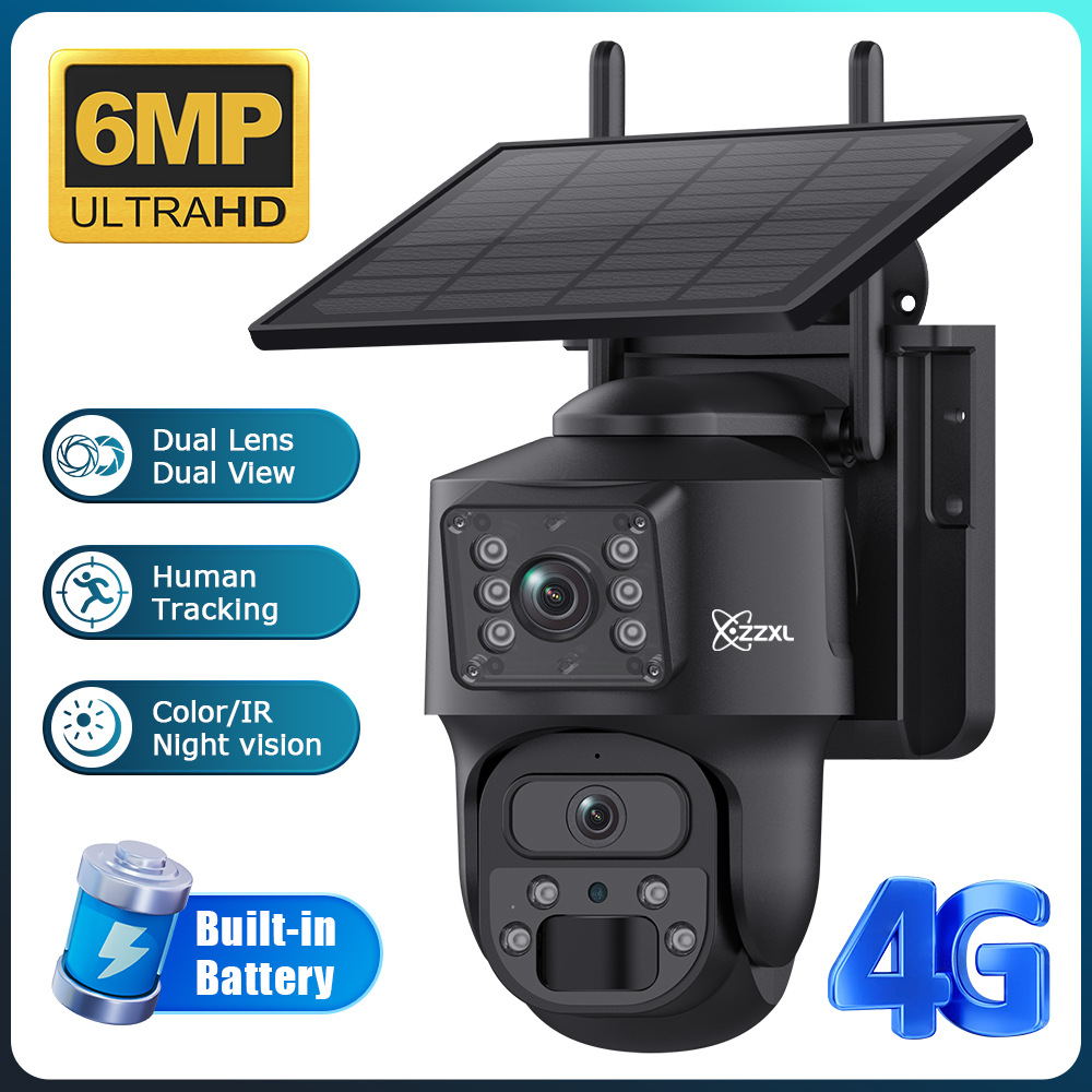 Ubox Binocular Solar Camera 6 Million High-Definition Full-Color Night Vision Panoramic Monitoring Remote Control Monitor