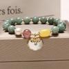 Small design fresh one bead bracelet jade, jewelry, simple and elegant design, four-leaf clover