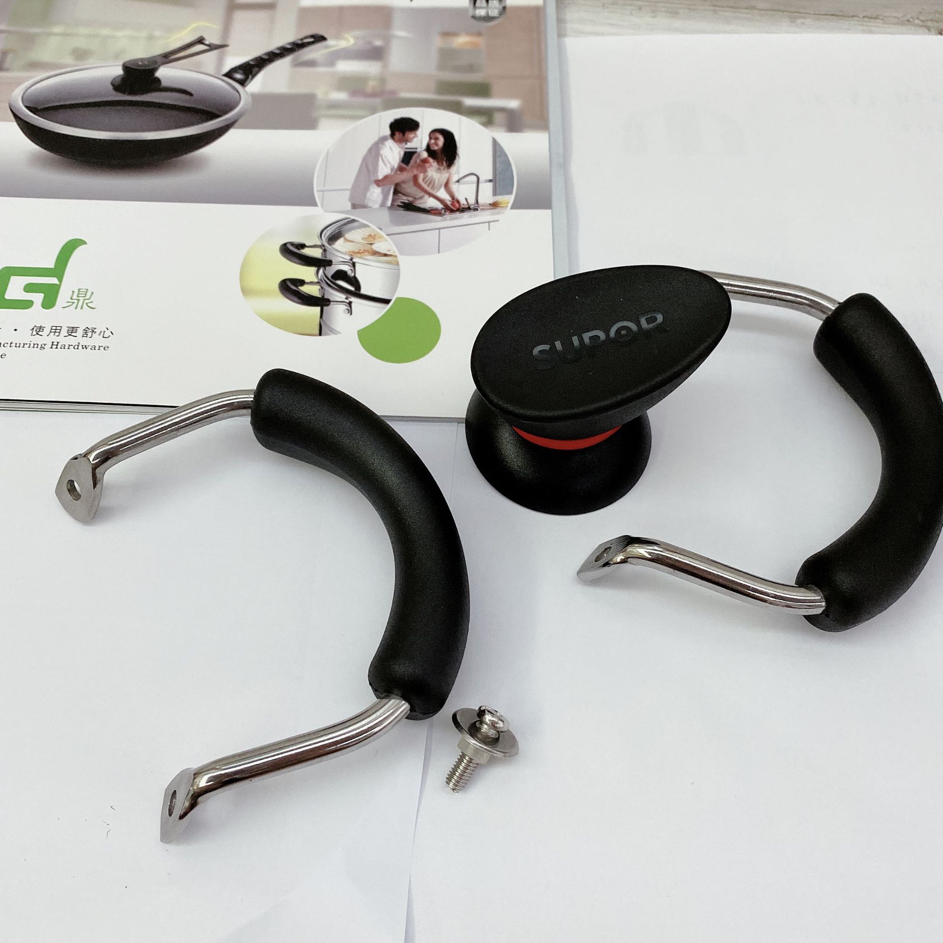 套装耳朵厂家直供电木不锈钢锅把锅具厨具配件电木手柄锅耳