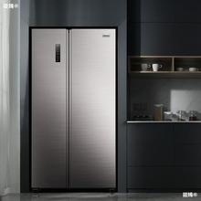 奥马冰箱452L升一级双变频无霜家用对开门超薄电冰箱BCD-452WKH/B