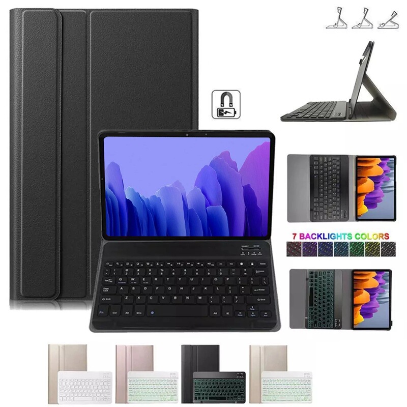 For Samsung S7FE Bluetooth Keyboard Split A7 Protective Case P610 Backlit Keyboard Flat Leather Case S6lite For Samsung S7FE Bluetooth Keyboard Split A7 Protective Case P610 Backlit Keyboard Flat Leather Case S6lite