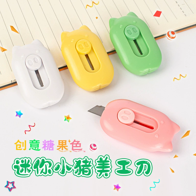 Креативный цветной мини-копилка художественный нож милый ценный сердце девушки Экспресс-нож для бумаги мультяшный художественный нож