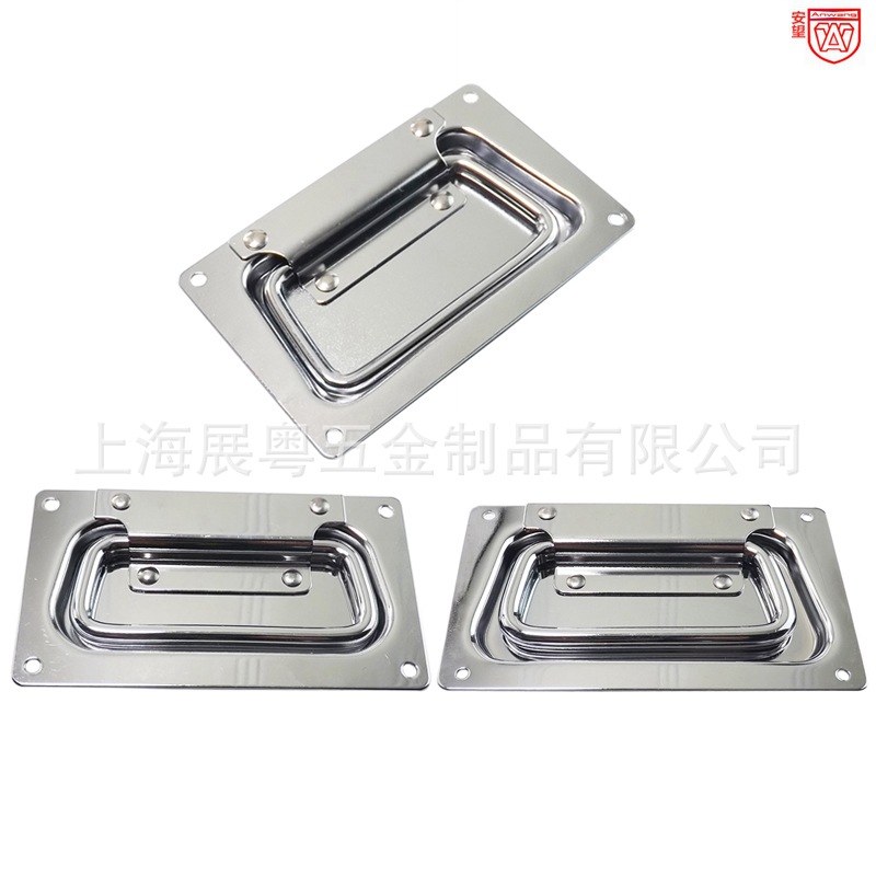 Anwang aviones de acero inoxidable accesorios de gabinete mango de caja de escenario cubierta anillo de resorte mango mango de caja de madera mango