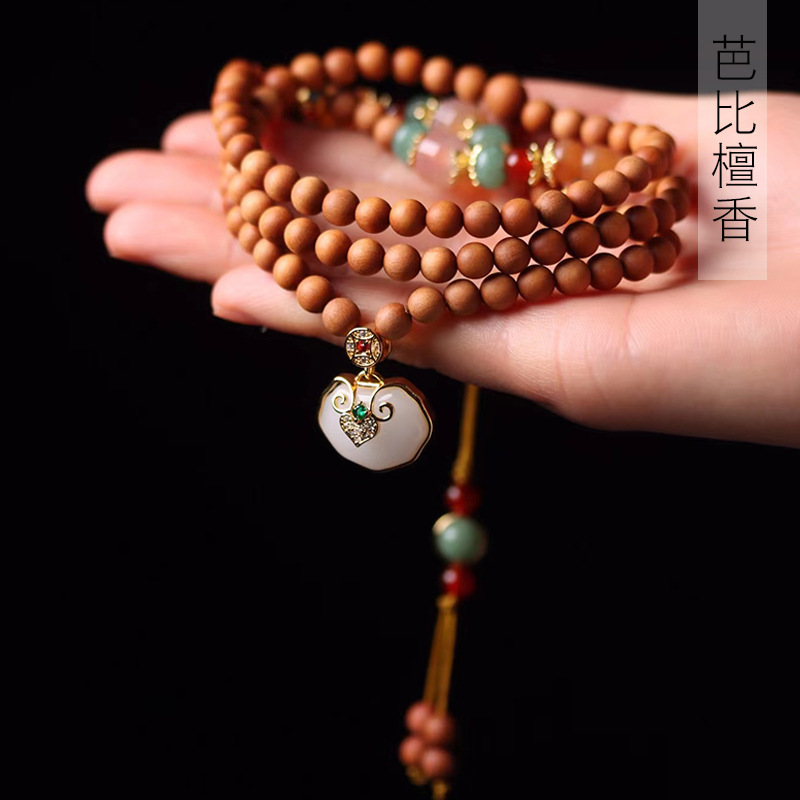 Barbie sandalwood DIY Fulu Ruyi sweater chain bracelet specifications 0.6 women's text play hanging neck manufacturers wholesale