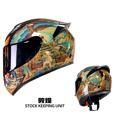 Motorcycle Safety Supplies — Aliexpress Cycling Helmet, Dropshipping - qk111-dunhuang-with-black-mirror-foreign-trade-version-s