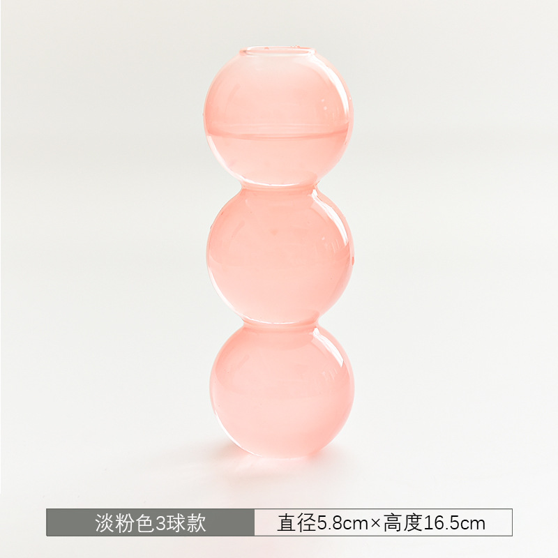 INS diseñador burbuja bola de color florero de cristal cafetería B & B decoración suave decoración fondo