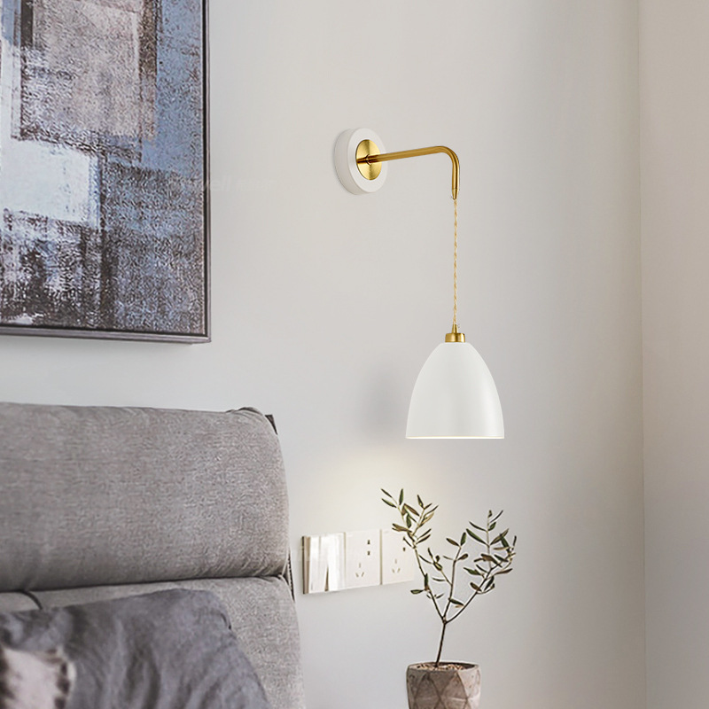 Personalidad simple sala de estar cabecera lámpara de dormitorio pasillo fondo de pared colgante lámpara de pared moderna iluminación fondo creativo