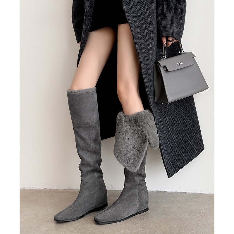 靴子女2025新款爆款复古加厚两穿长靴雪地靴过膝保暖超火毛毛长靴