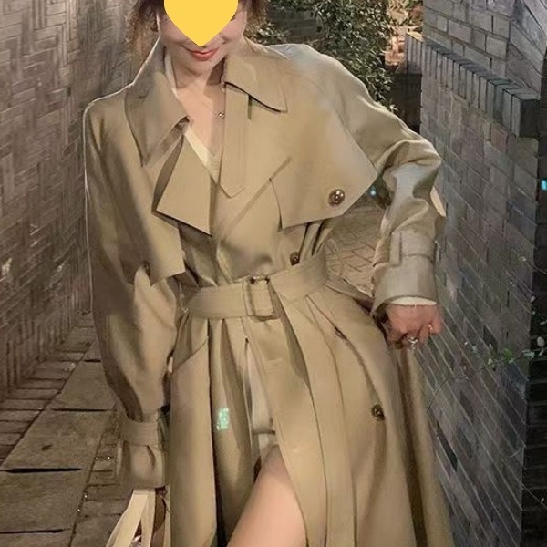 高级感韩系中长款风衣外套女2025春秋新款小个子显高显瘦气质大衣|undefined