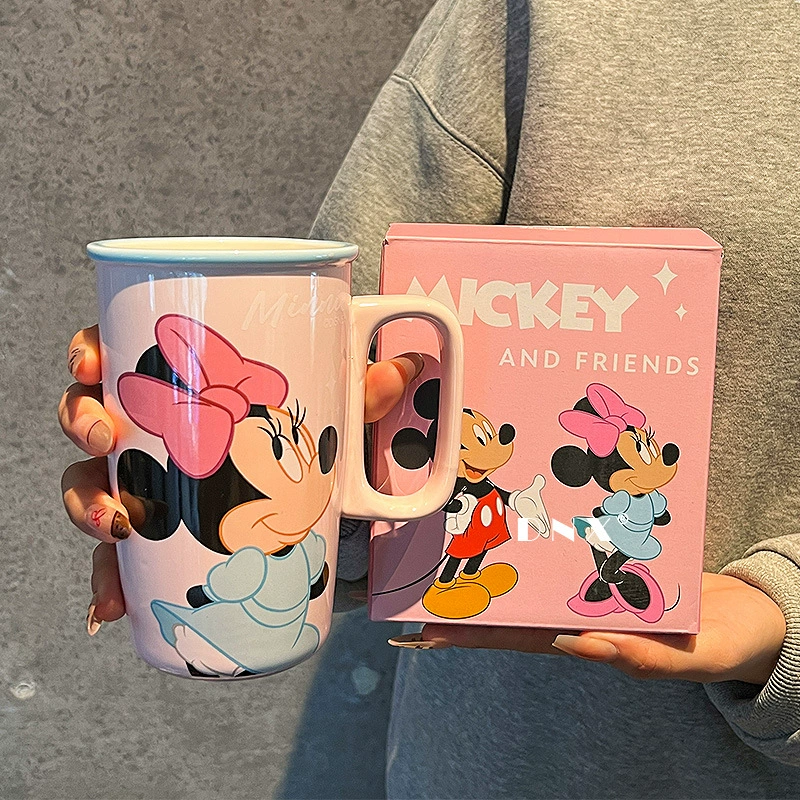 Высокий керамический кружка, вышивка Stitch, 550 мл, милый творческий подарок на день рождения для девушек