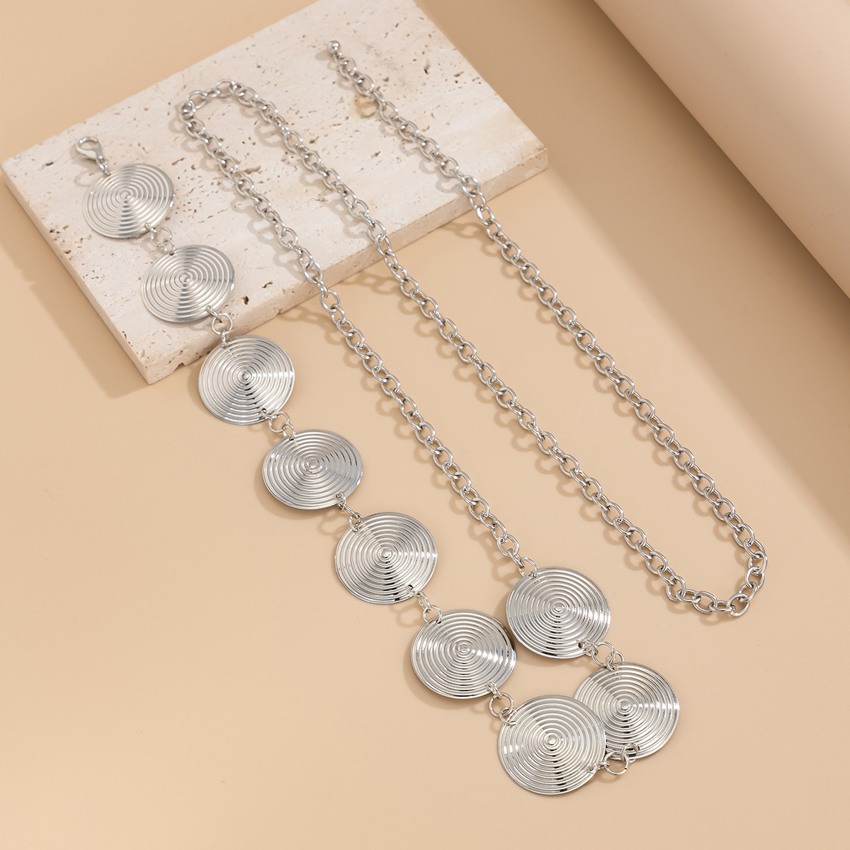 47g Weight Waist Chain Classification 1 Piece Quantity Holiday, Beach Occasion Iron Material Scallop Pattern Summer, Spring Season Women's Gender Casual, Vacation Style Wholesale Jewelry Casual Vacation Scallop Iron Waist Chain 16