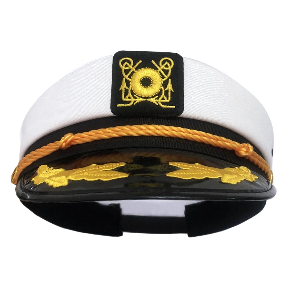 Cross-Border White Military Hats, Us Navy Hats, European and American Captain Hats, Yacht Sun Hats, Party Sailor Hats Wholesale