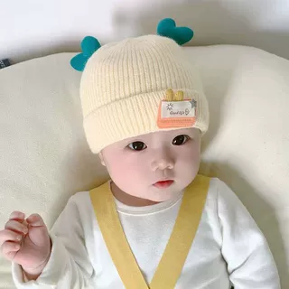 宝宝帽子可爱小熊针织护耳帽儿童冬季加厚保暖毛线帽韩版婴幼儿帽
