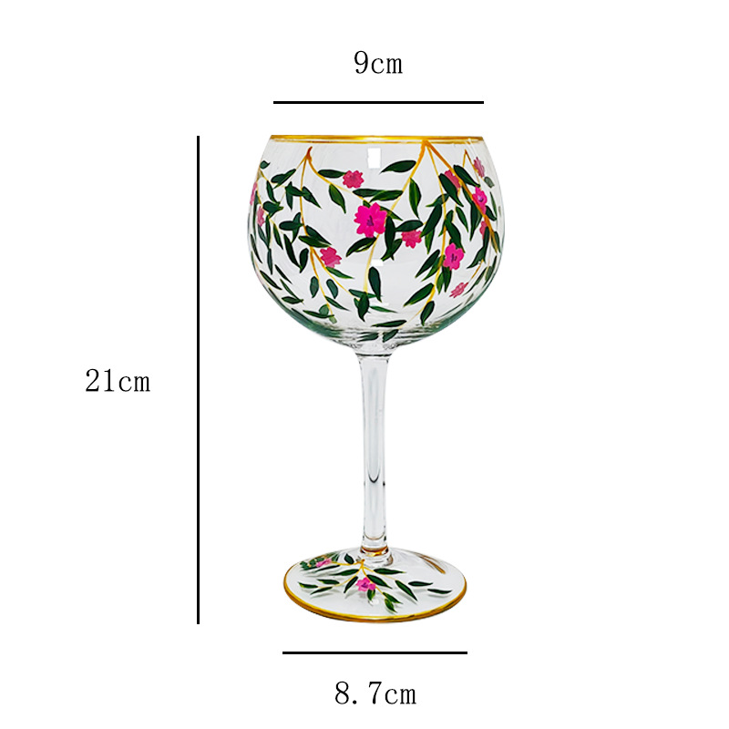 Venta directa de fábrica de vasos de vino de colores, vasos de flores, vasos transparentes, vasos de cristal de gran capacidad, regalos creativos