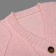 Foreign Trade Cross-border Women's Autumn and Winter New Solid Color Long Sleeve V-neck Knitted Cardigan Buckle Jacquard Sweater Coat Women