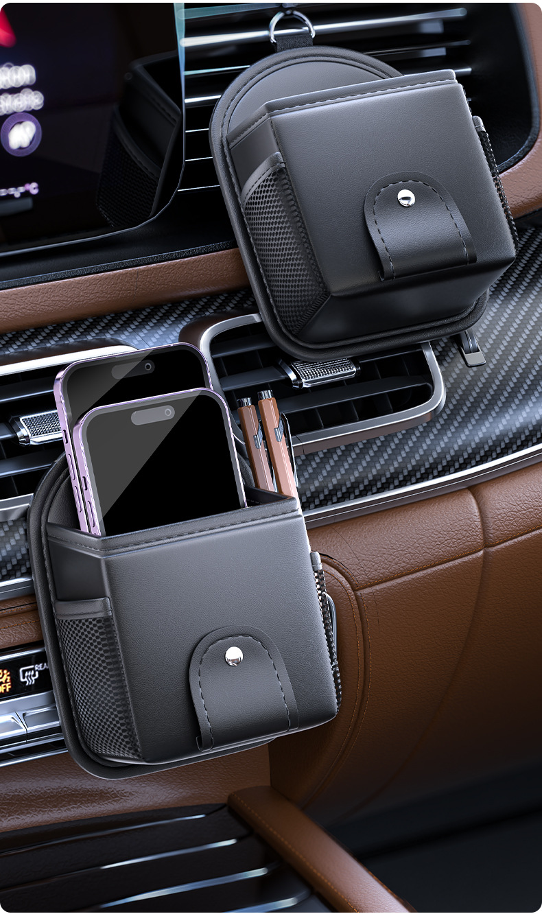 Car Air Vent Storage Bag, Air Conditioning Vent Hanging Bag, Creative Phone Bag, Multifunctional Storage Box, Organizer Bag