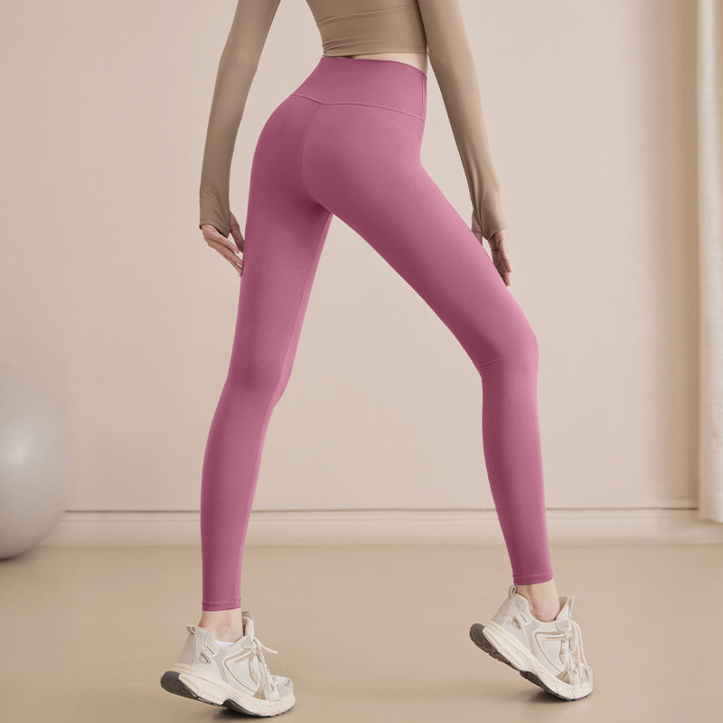 Pantalones de yoga elásticos, cintura alta, abdomen, caderas, pantalones deportivos de fitness