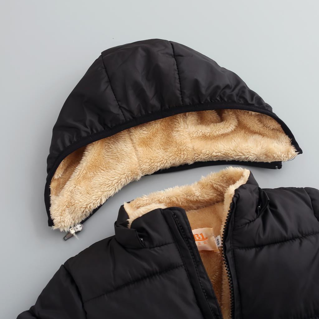 Abrigo acolchado de algodón para niños Abrigo acolchado de algodón engrosado para niños y niñas Abrigo acolchado de algodón con forro polar para bebés Abrigo de invierno al por mayor