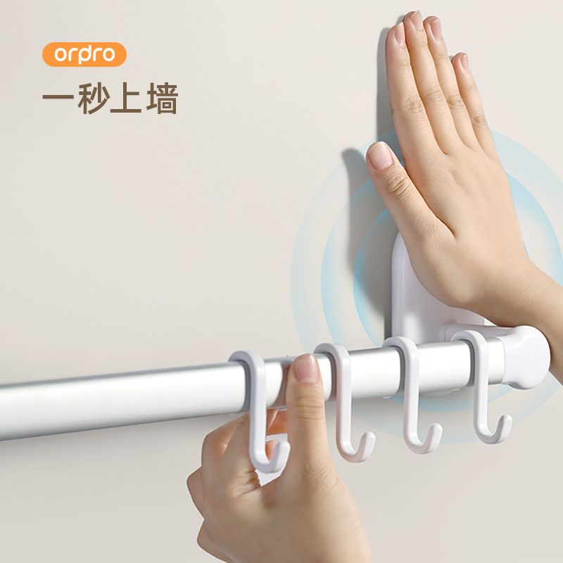 Ordpro ventosa toallero baño sin perforación toallero baño toallero baño baño toallero de almacenamiento de toallas de baño image 3