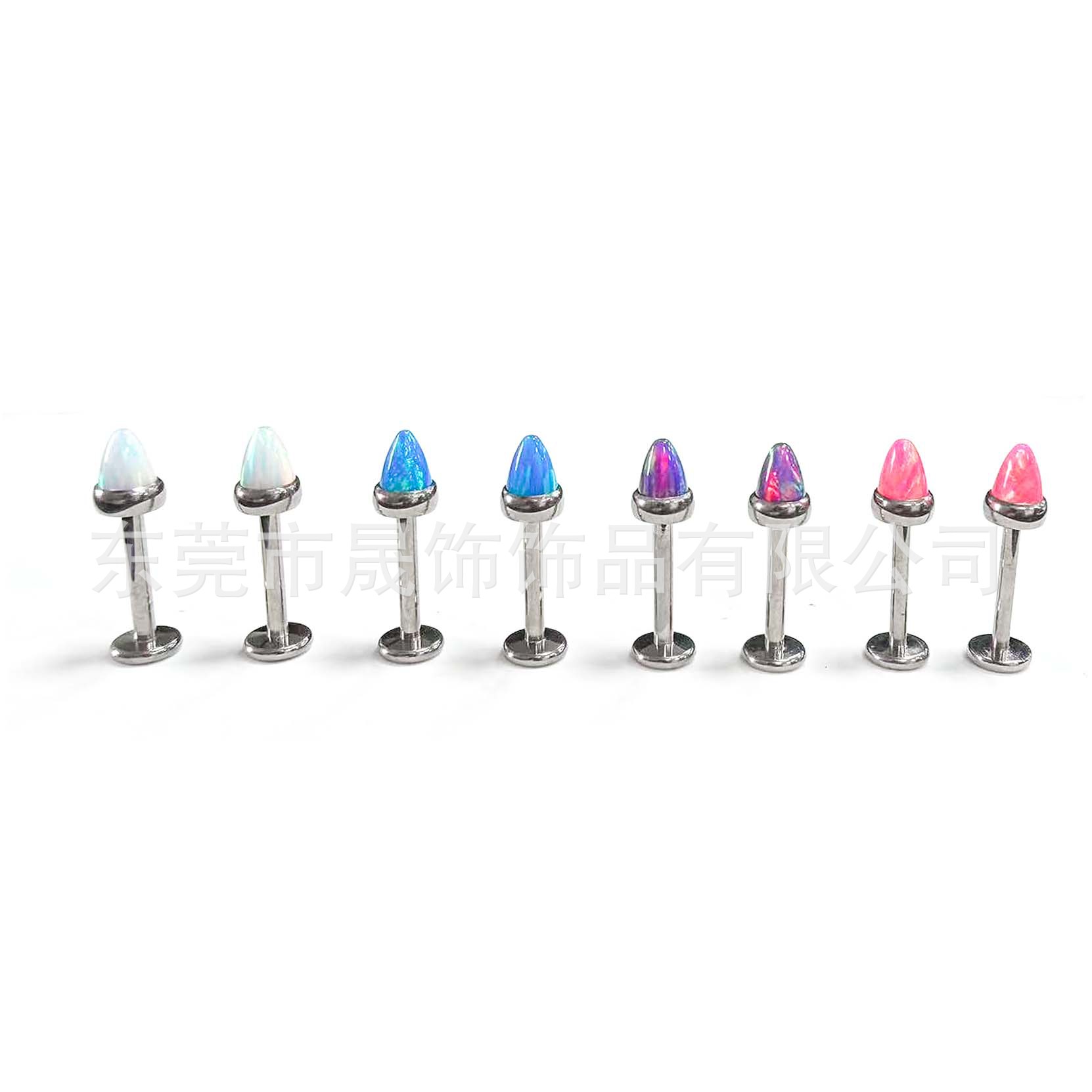 F136 Titanium Alloy 澳宝尖锥 Ear Stud Helix Cartilage Stud G23 Implant Grade Titanium Labret Stud 人体 Piercing Jewelry Accessories 头