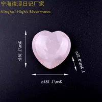 Оптовая продажа натуральный розовый кристалл Inspirational Stones Силовой камень 30 Любовь Вдохновленный камень в форме сердца Аксессуары