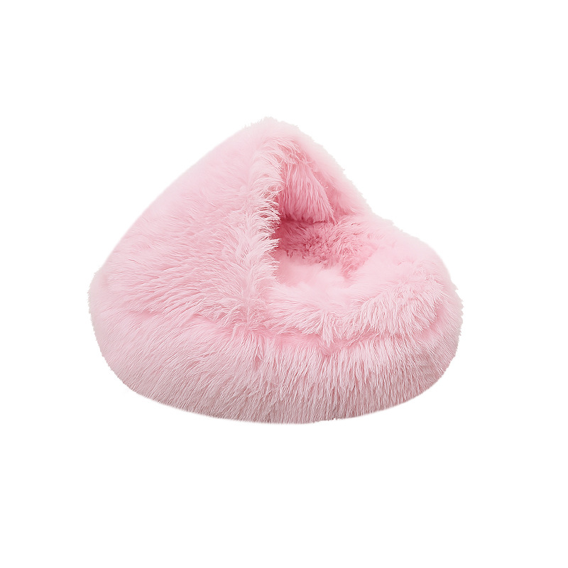 Cama para Gatos Semicerrada en Forma de Concha, Cálida para Invierno, Cama para Mascotas, Cama Semicerrada para Perros, Cama para Perros, Cama para Gatos Cerrada con Soporte