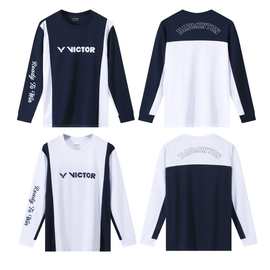 秋季新款羽毛球服速干长袖T恤男女款休闲训练服训练服可印字