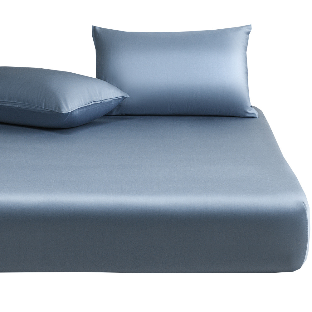 Nueva sábana de seda de una sola pieza 2025 nueva cubierta protectora de colchón con todo incluido, juego de tres piezas de cubierta de cama de seda de hielo fresco de verano