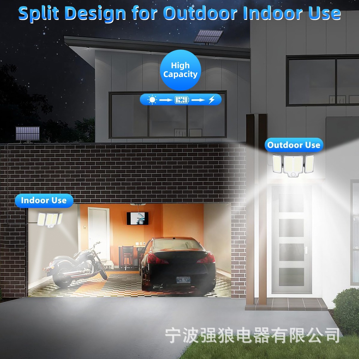 lámpara de iluminación solar lámpara de pared impermeable exterior lámpara de inducción automática del cuerpo humano lámpara de jardín lámpara de patio lámpara de garaje
