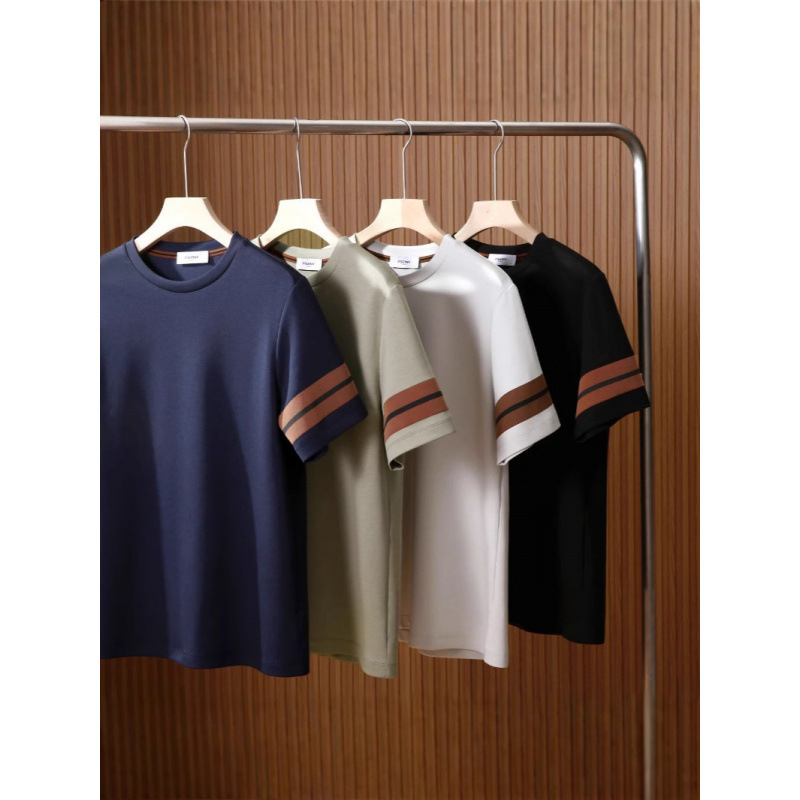 Light Luxury Unisex Versatile Round-Neck Casual Summer Modal Air-Layer Short-Sleeve T-Shirt, Breathable and Loose-Fitting, May Pill Light Luxury Unisex Versatile Round-Neck Casual Summer Modal Air-Layer Short-Sleeve T-Shirt, Breathable and Loose-Fitting, May Pill