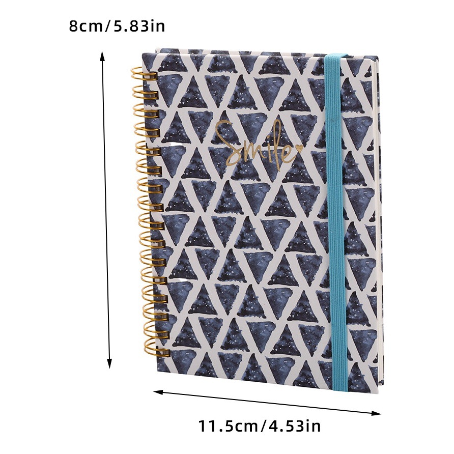 Cuaderno A6 con anillo espiral y correa elástica, mini libreta personalizada de fábrica, venta al por mayor