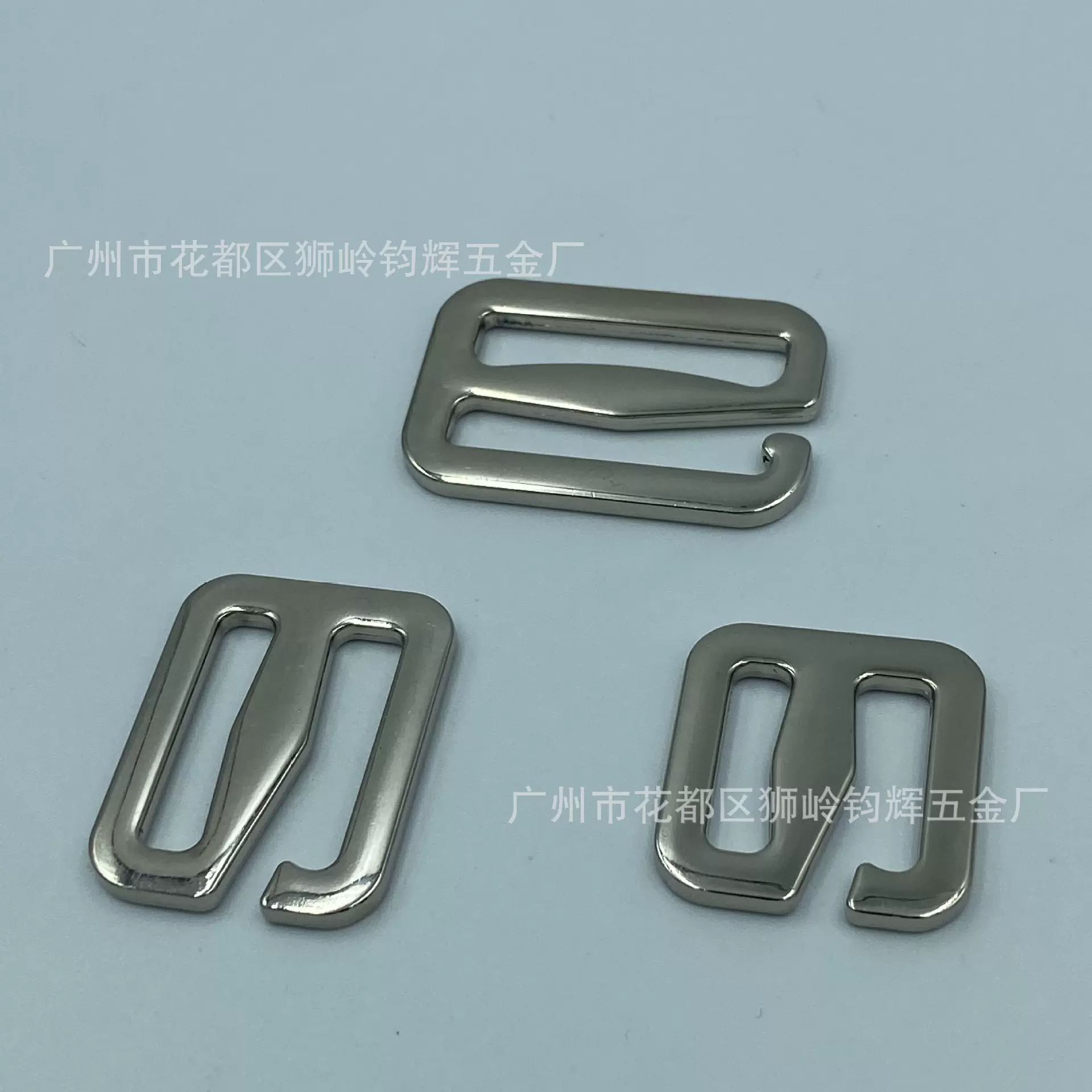 金属银色男装背包前幅6字扣服装汽车用品挂件平面9字勾扣