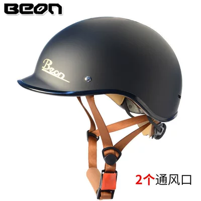 Bike Riding Helmet Safety Hat: Motosiklet kaskı (dəbilqə) - matt-black-gold-l-2-vents