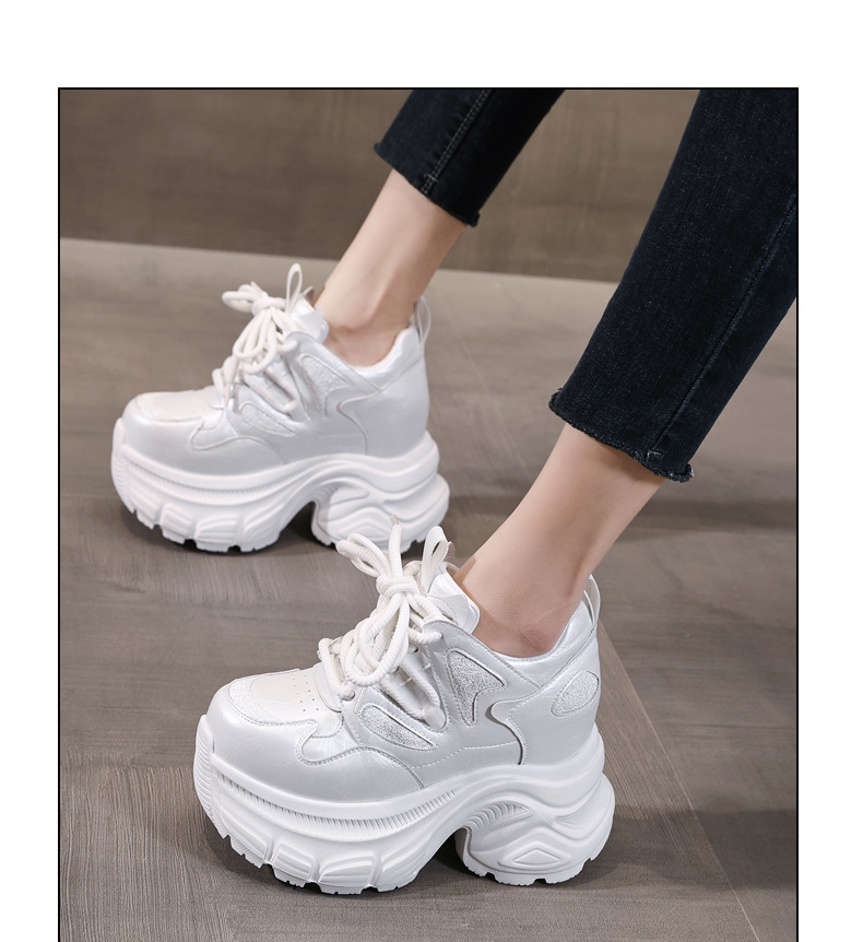 Giày sneaker chunky nữ đế dày tăng chiều cao HC3572 — Màu đen chi tiết 12