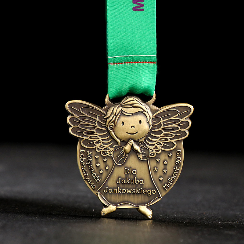 Fábrica en stock aleación de zinc creativo listado conmemorativo en blanco reunión deportiva escolar Medalla de lámina de oro Registro de personalización
