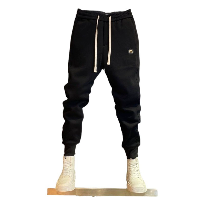 Осенние и зимние новые модные дикие спортивные брюки сетка красный прилив