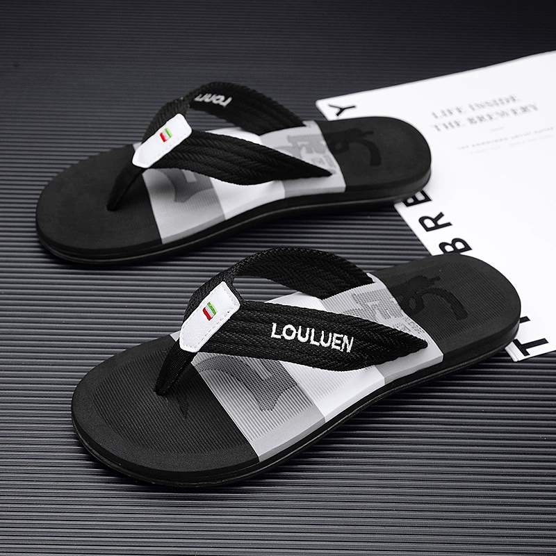 2023 новые трансграничные летние шлепанцы, мужские шлепанцы, носят пляжные сандалии с нескользящей мягкой подошвой
